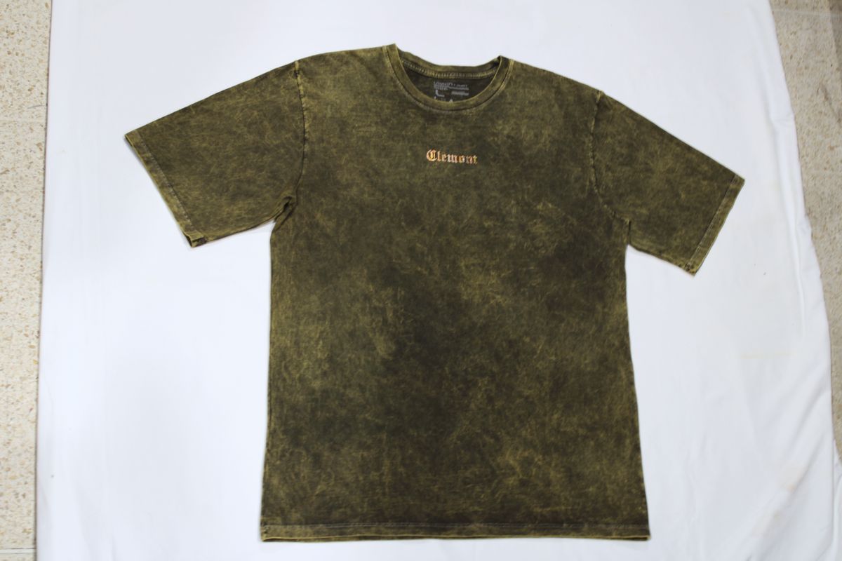 Camiseta verde mineral wash Clemont - L
