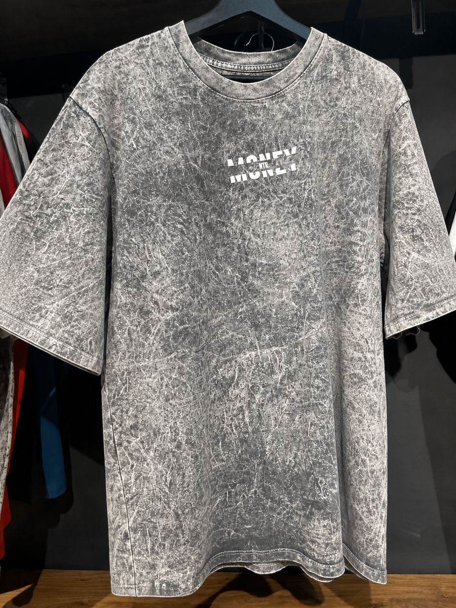 Camiseta gris mineral wash Money NTR - L, foto 2 de 5