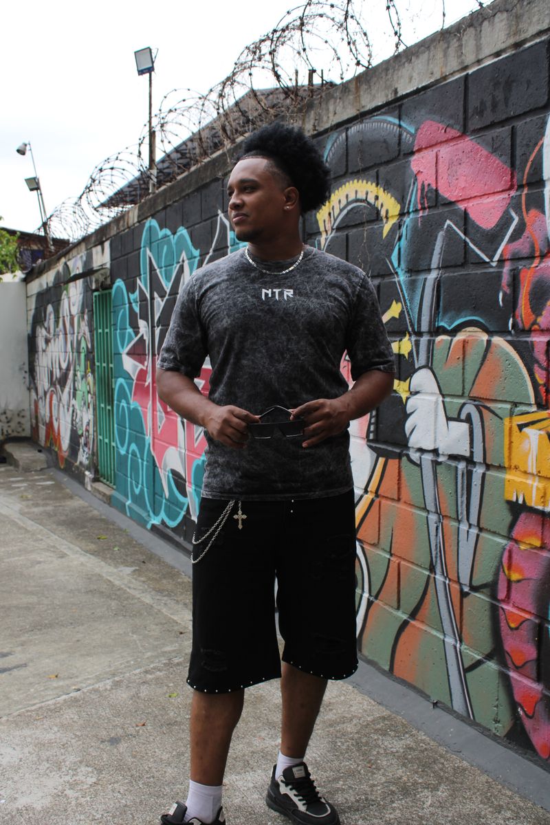 Camiseta negra mineral wash Neutral - XL, foto 5 de 5