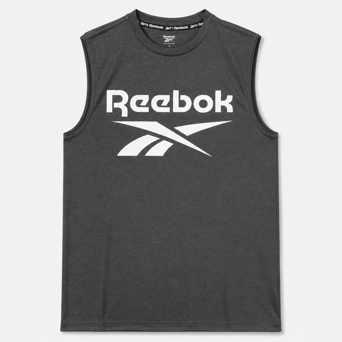 Camisilla Reebok gris carbón logo grande, foto 3 de 4