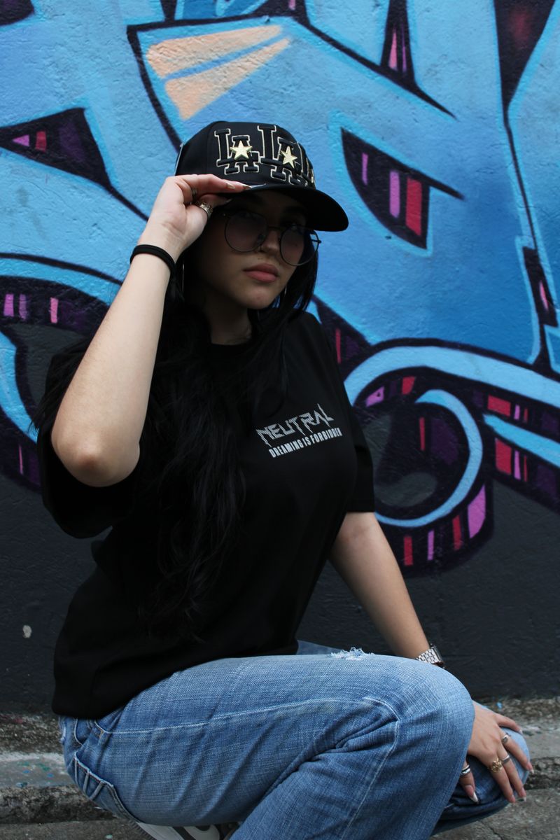 Gorra premium LA negra bordado múltiple, foto 5 de 5