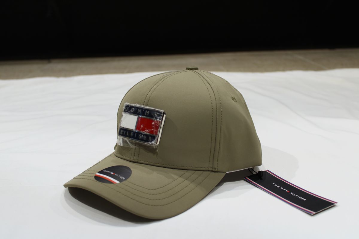 Gorra premium Tommy Hilfiger gris oliva, foto 2 de 3