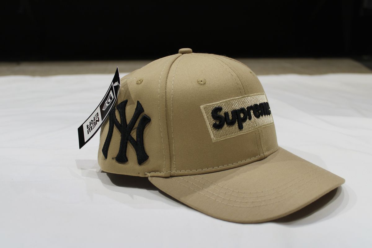 Gorra premium Supreme beige box logo, foto 2 de 4