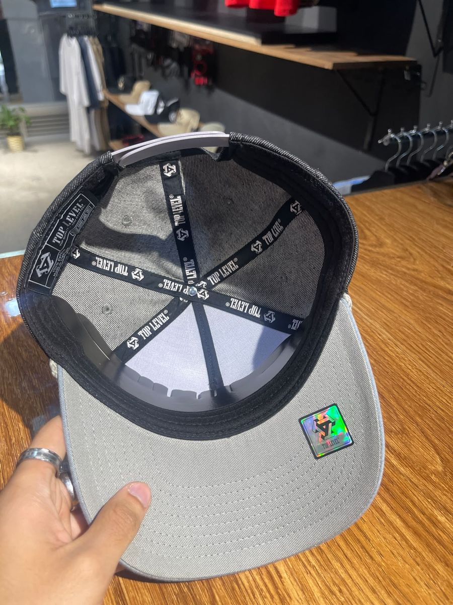 Gorra Quiksilver gris estampado tipográfico visera gris, foto 3 de 3