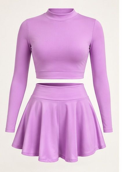 Conjunto deportivo buzo corto y falda short