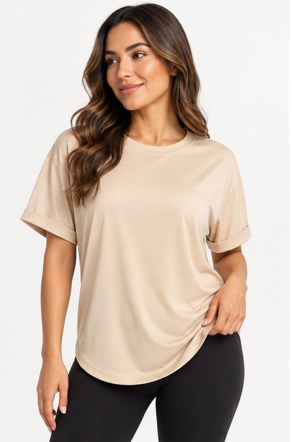 Blusa deportiva oversize de manga corta, foto 2 de 3