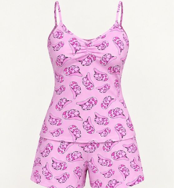 Pijama de dama con short y blusa Juliana