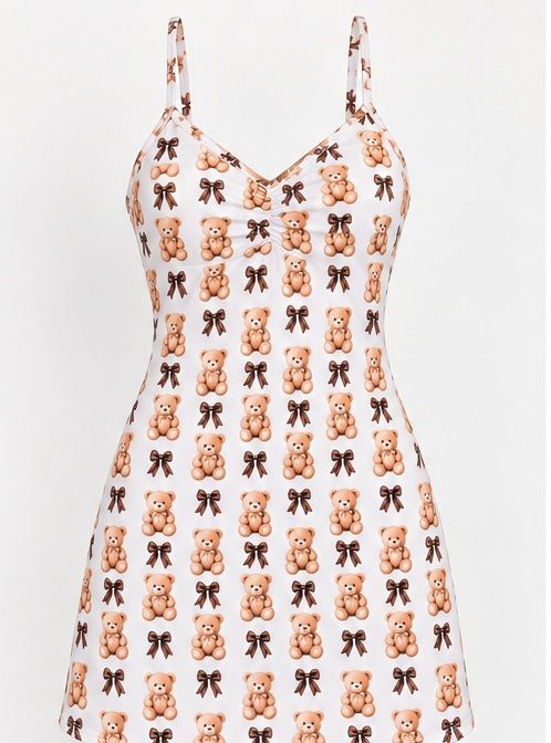 Pijama tipo batola corta estampada