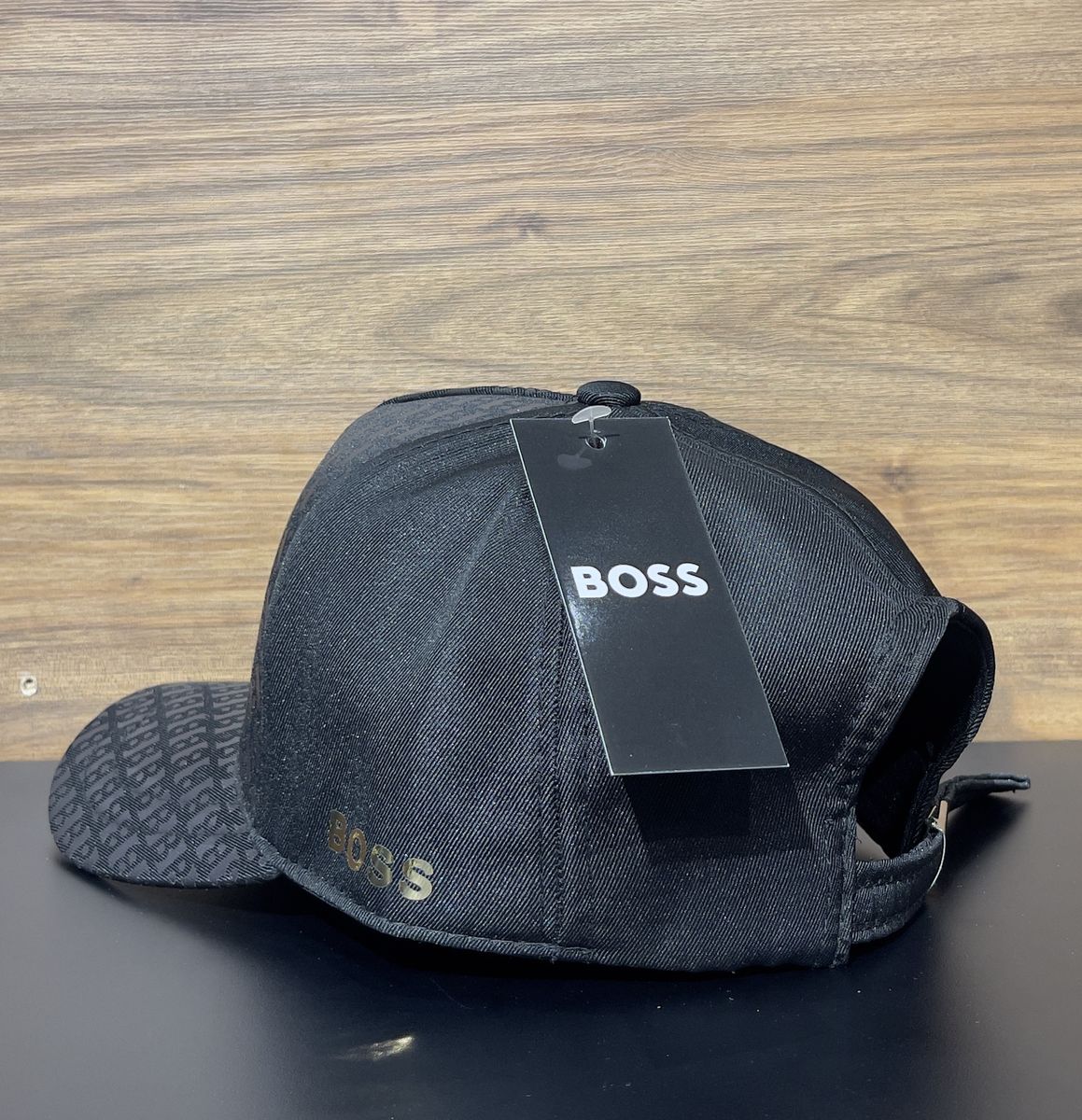 Gorra BOSS negra monograma, foto 2 de 3